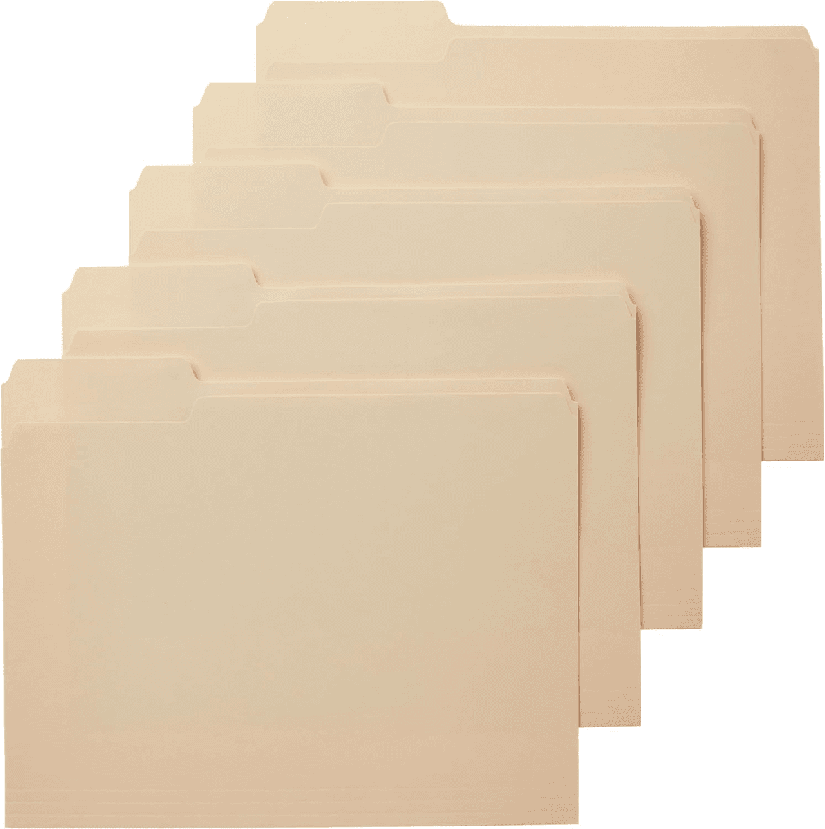 Amazon Basics Reinforced-Tab Manila File Folders, 100-Pack