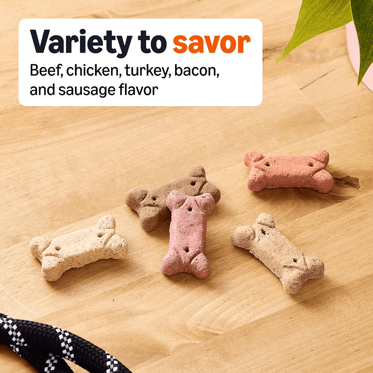 Amazon Basics Multi-Flavor Crunchy Dog Biscuits, 5 lb Box image 2