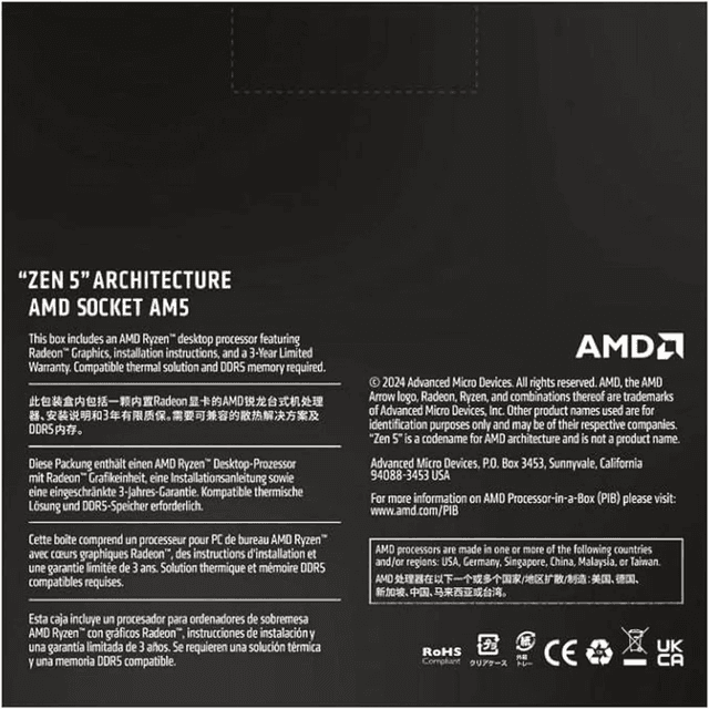 AMD Ryzen 5 9600X 6-Core AM5 Desktop Processor image 4
