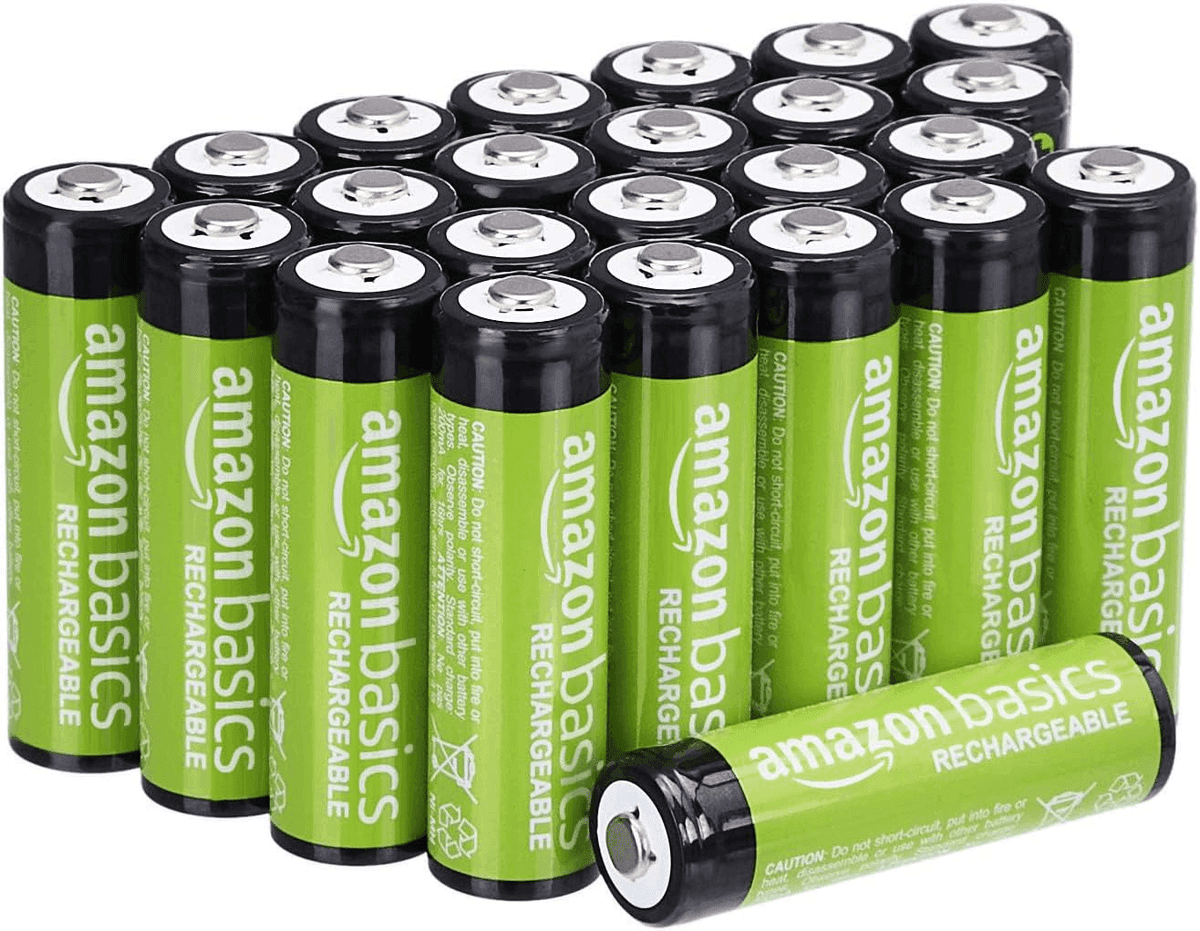 Amazon Basics Rechargeable AA Batteries, 24 Pack - $16.87