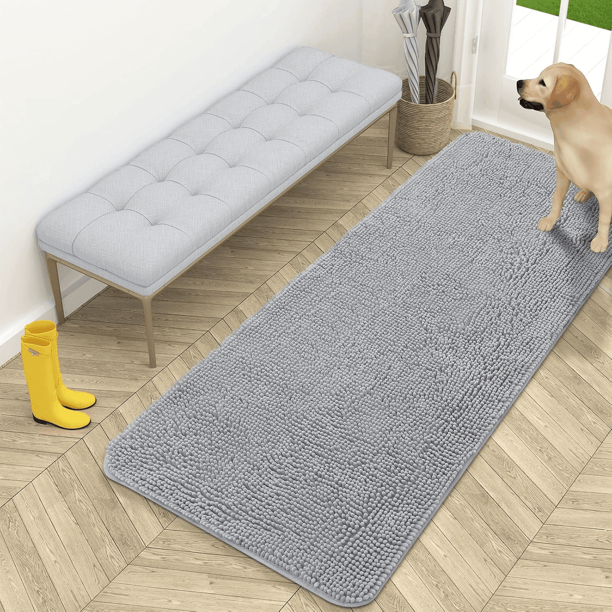 OLANLY 59 x 24-Inch Chenille Dog Door Mat