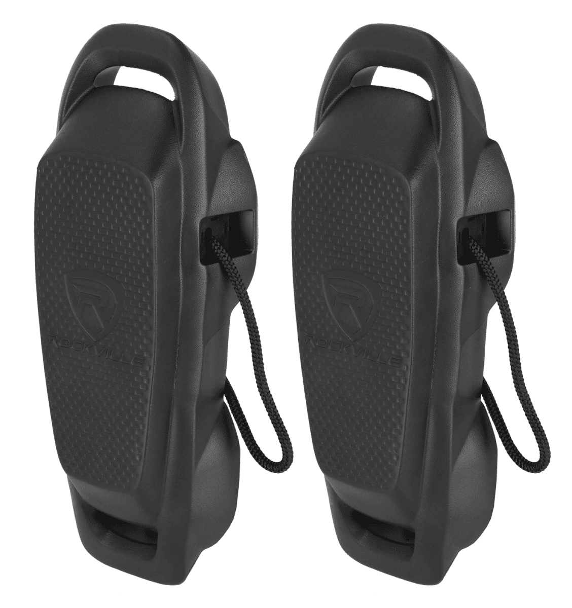 Rockville 2 Pack Atlas Foam Fender Black 22x9 Boat Bumpers