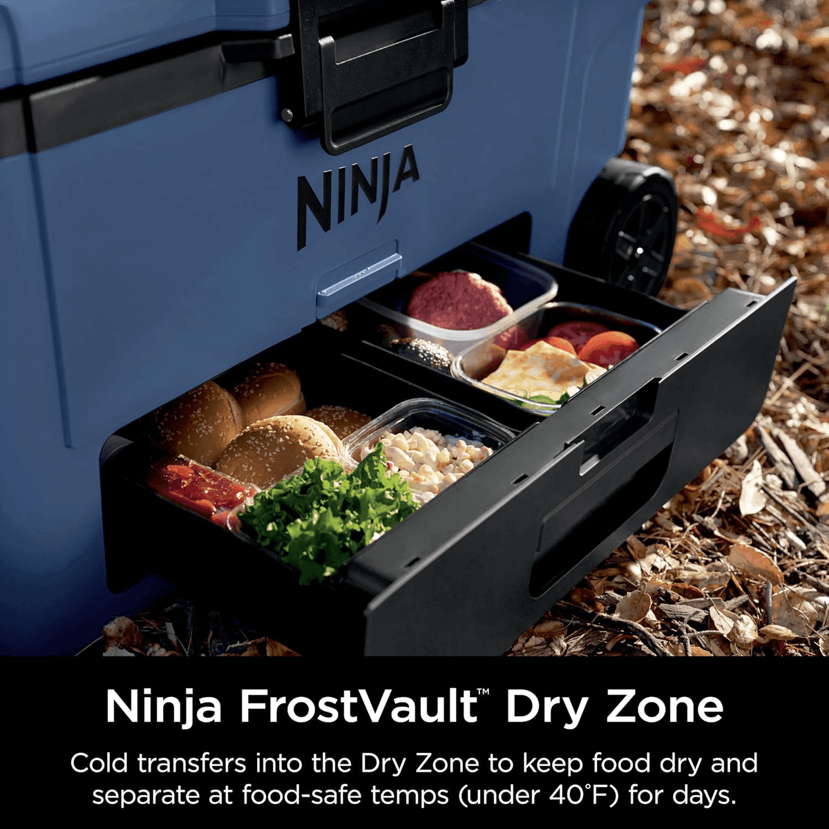 Ninja FrostVault 65QT Wheeled Cooler with Dry Storage image 3
