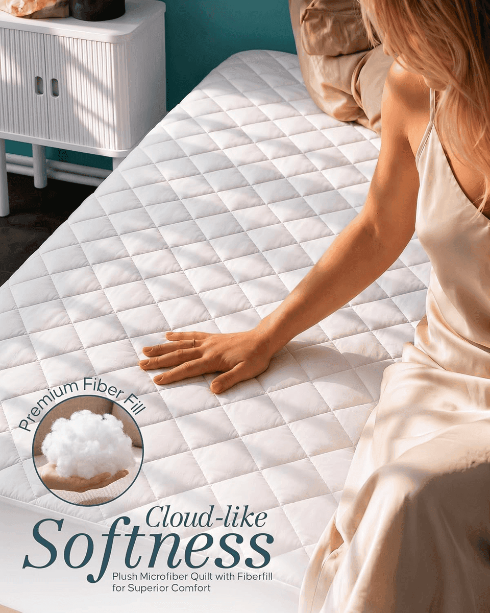 Utopia Bedding Queen Quilted Fitted Mattress Pad image 5