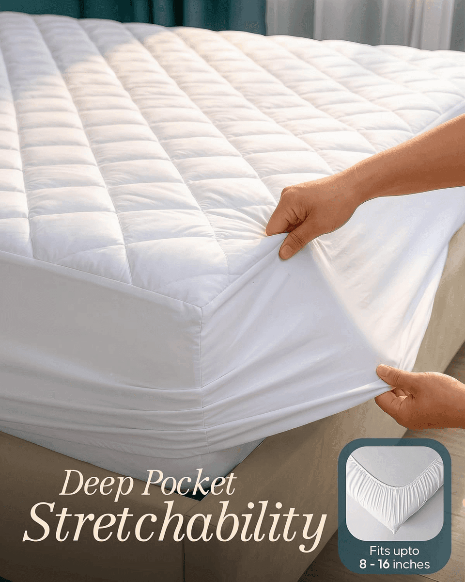 Utopia Bedding Queen Quilted Fitted Mattress Pad image 3