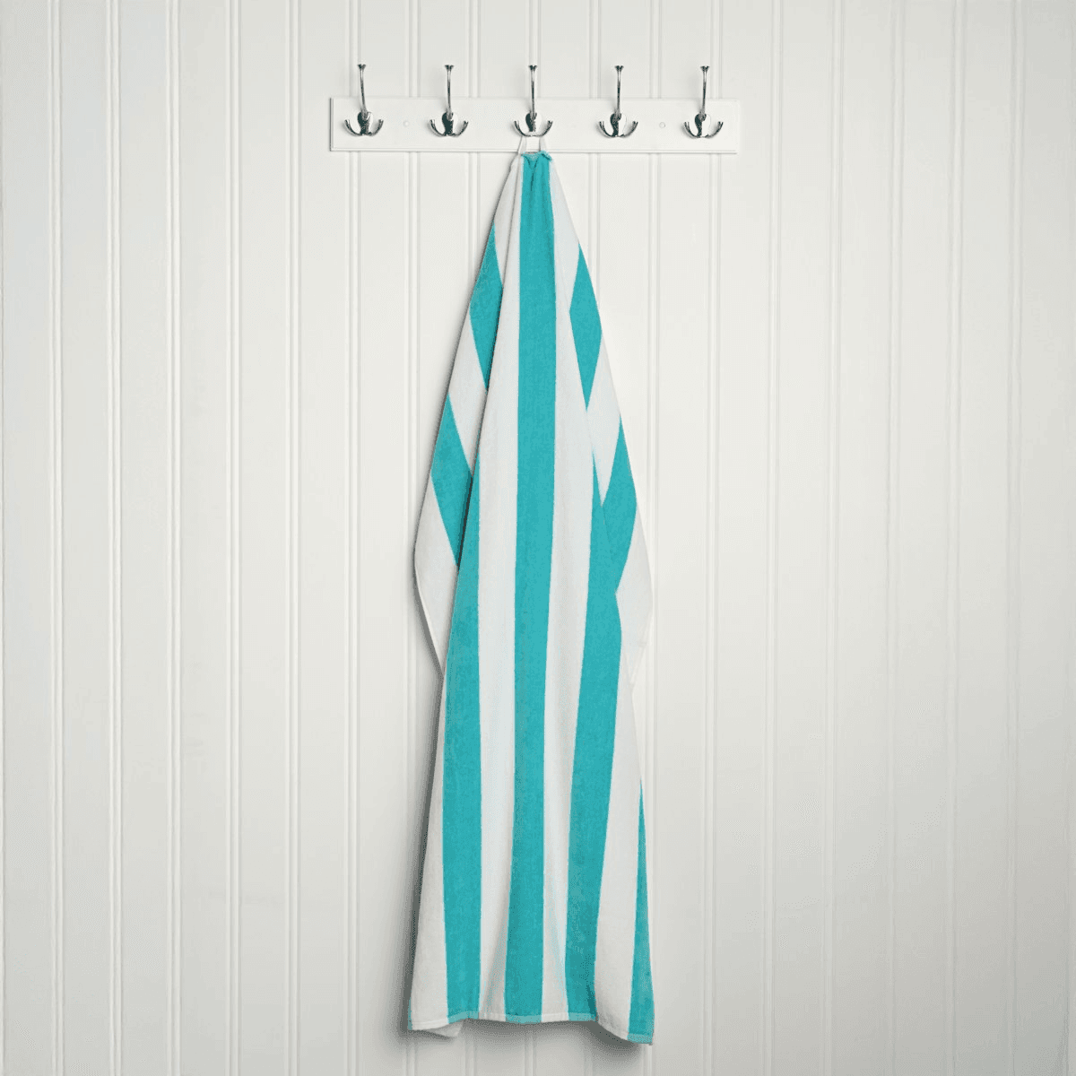 Mainstays Cabana Stripe Beach Towels, 4 Pack, Teal — $14.97 image 4
