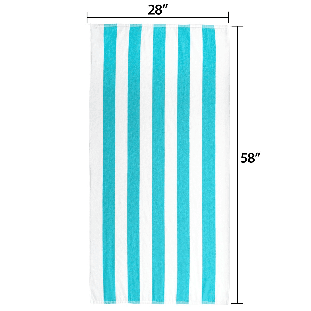 Mainstays Cabana Stripe Beach Towels, 4 Pack, Teal — $14.97 image 3
