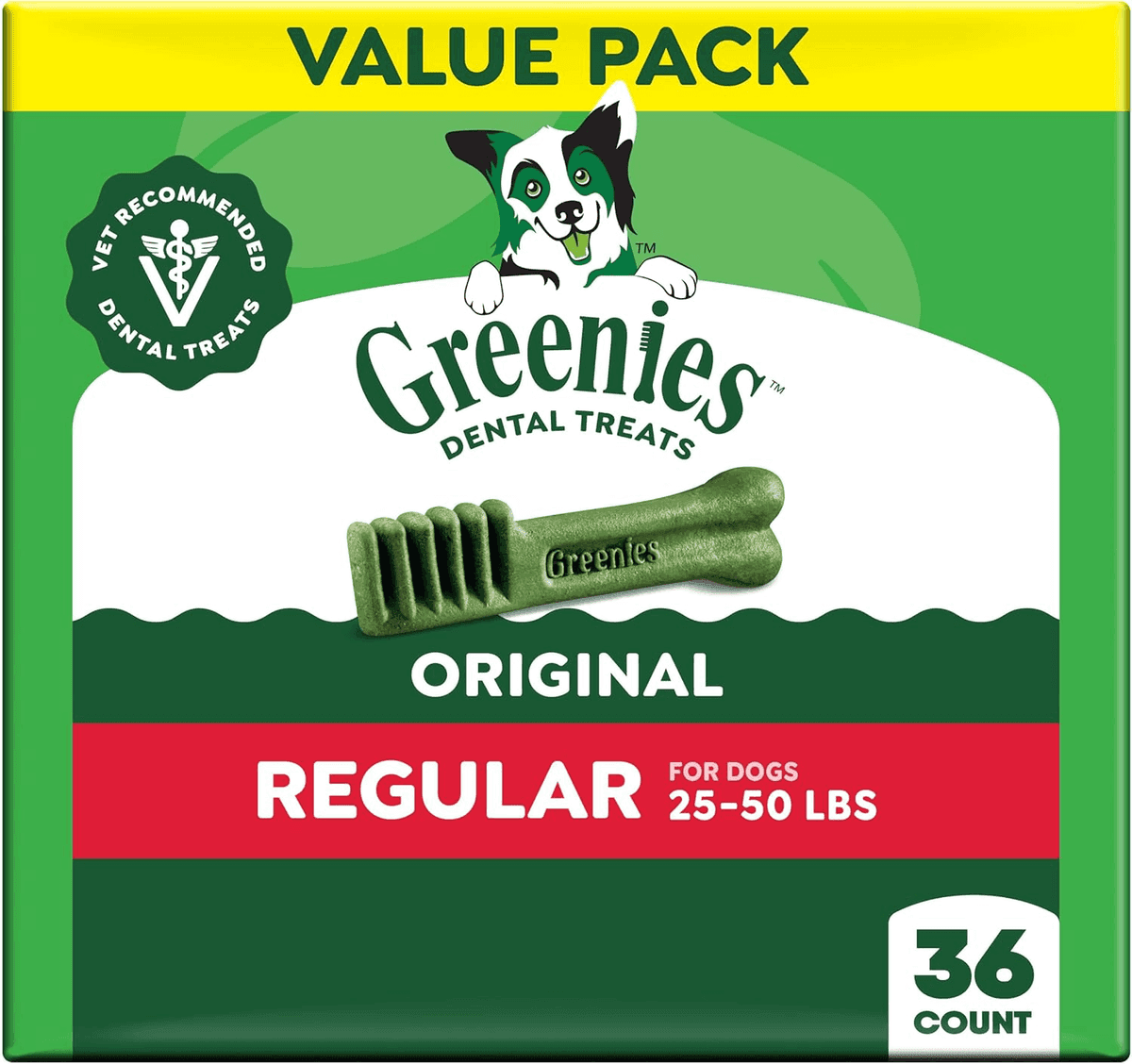 Greenies Regular Dental Dog Treats, 36 Count — $29.97