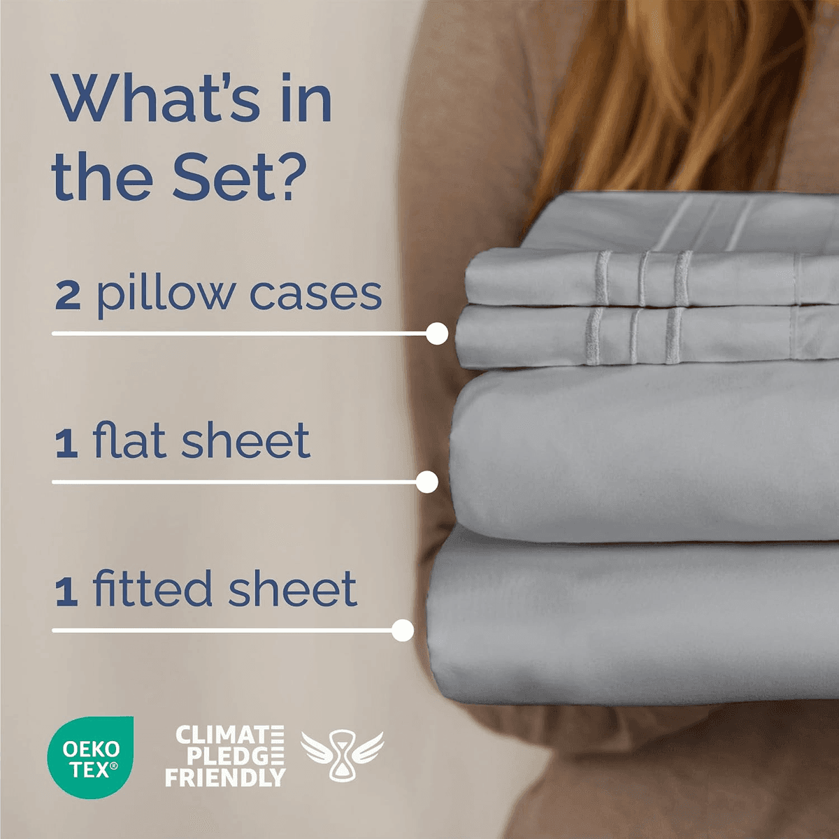 CGK Unlimited Queen 4-Piece Sheet Set - Steel Blue image 2