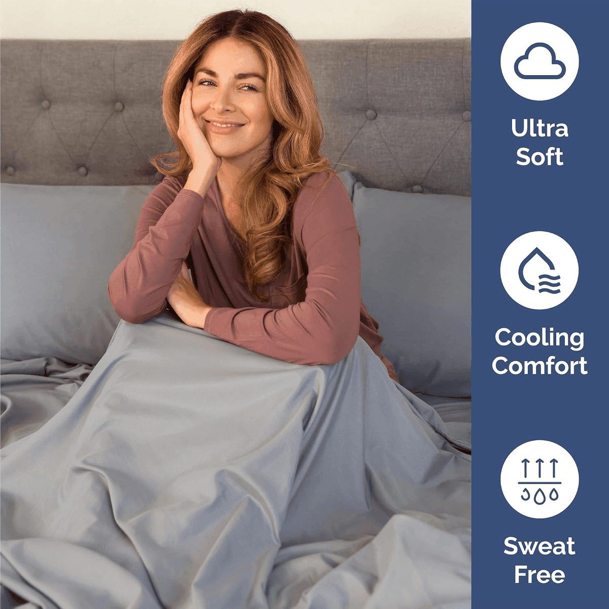 CGK Unlimited Queen 4-Piece Sheet Set - Steel Blue image 4