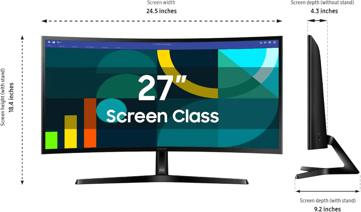 Samsung 27-Inch Essential S3 100Hz FHD Curved Monitor image 3