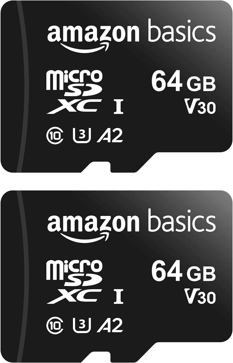 Amazon Basics 64GB microSDXC Memory Cards, 2-Pack