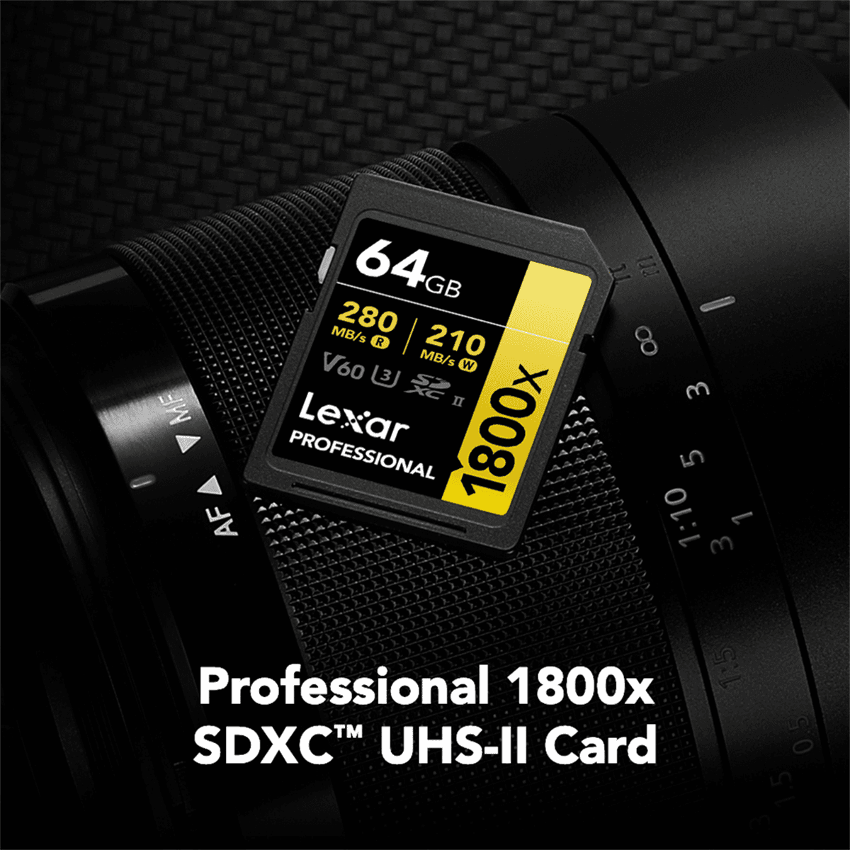 Lexar Professional 1800x UHS-II 64GB SDXC Card image 2
