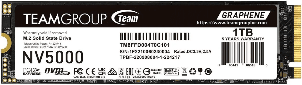 Team Group NV5000 1TB PCIe 4.0 NVMe SSD image 2