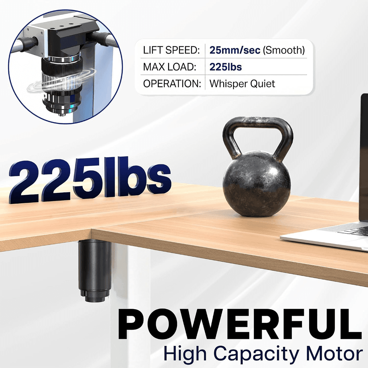 VIVO 63 x 55-Inch L-Shaped Electric Standing Desk image 4