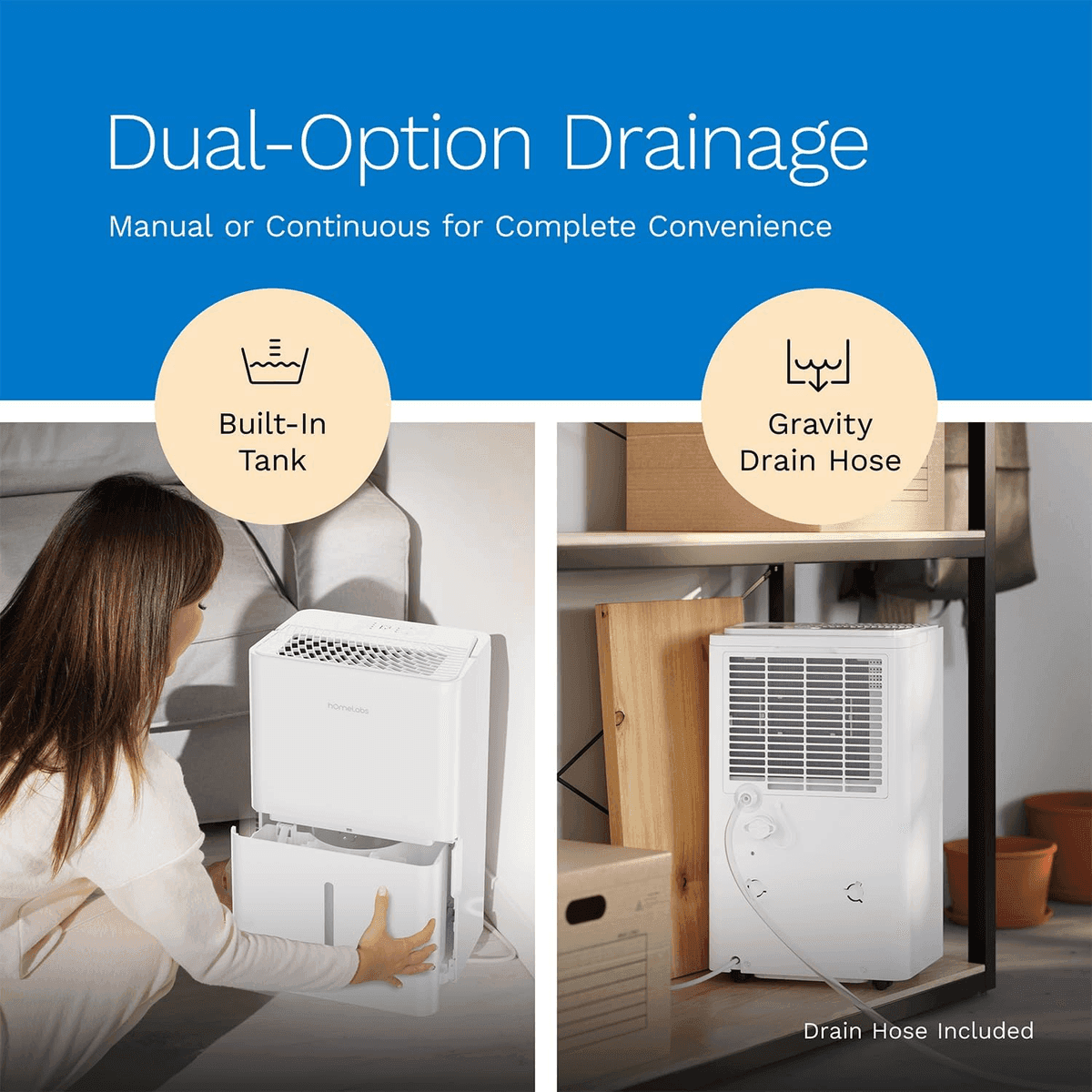 hOmeLabs 4,500 Sq. Ft. Wi-Fi Dehumidifier - 32 Pint image 3