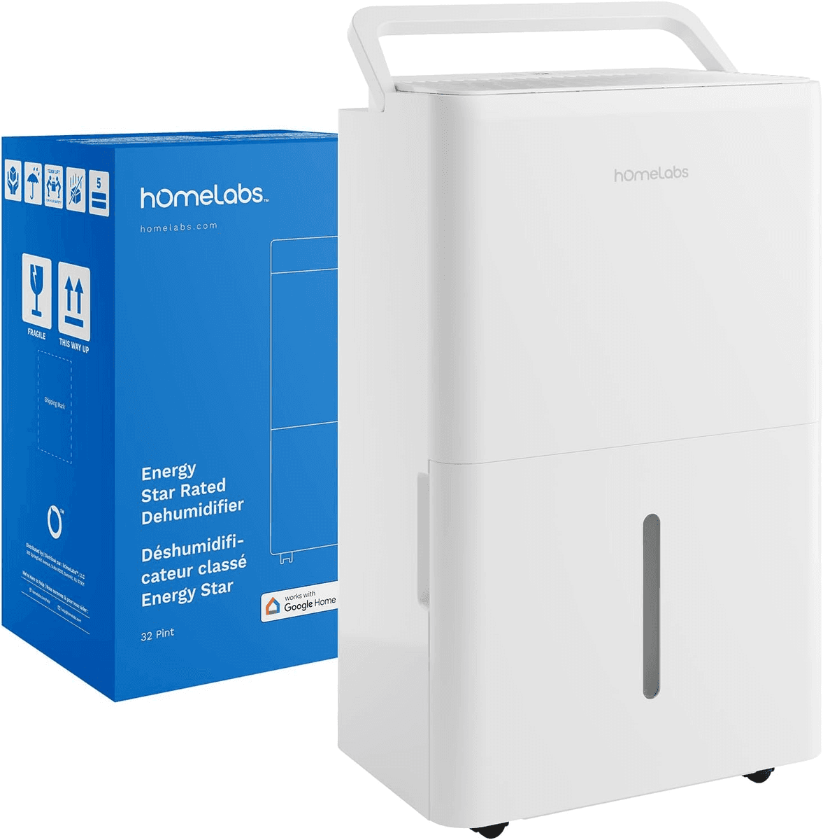 hOmeLabs 4,500 Sq. Ft. Wi-Fi Dehumidifier - 32 Pint