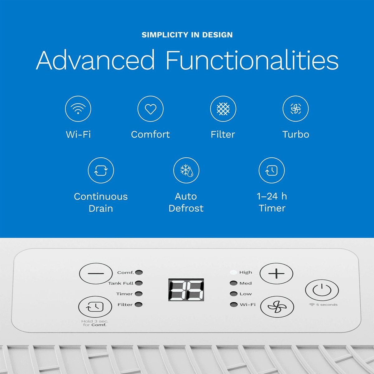 hOmeLabs 4,500 Sq. Ft. Wi-Fi Dehumidifier - 32 Pint image 5