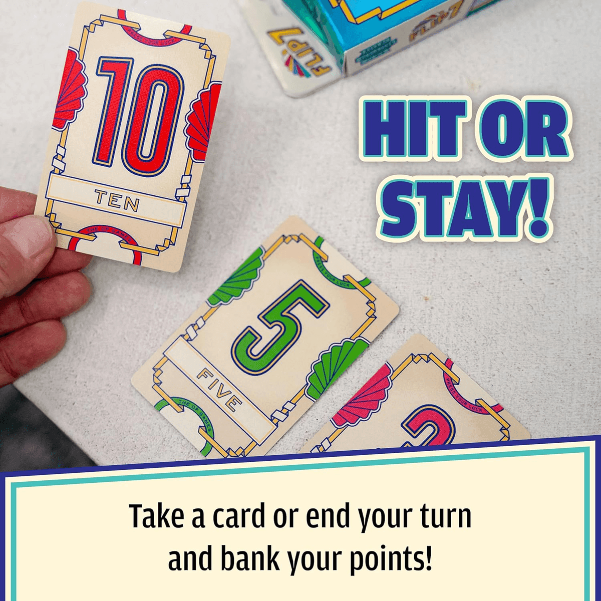 USAOPOLY Flip 7 Press-Your-Luck Card Game image 4