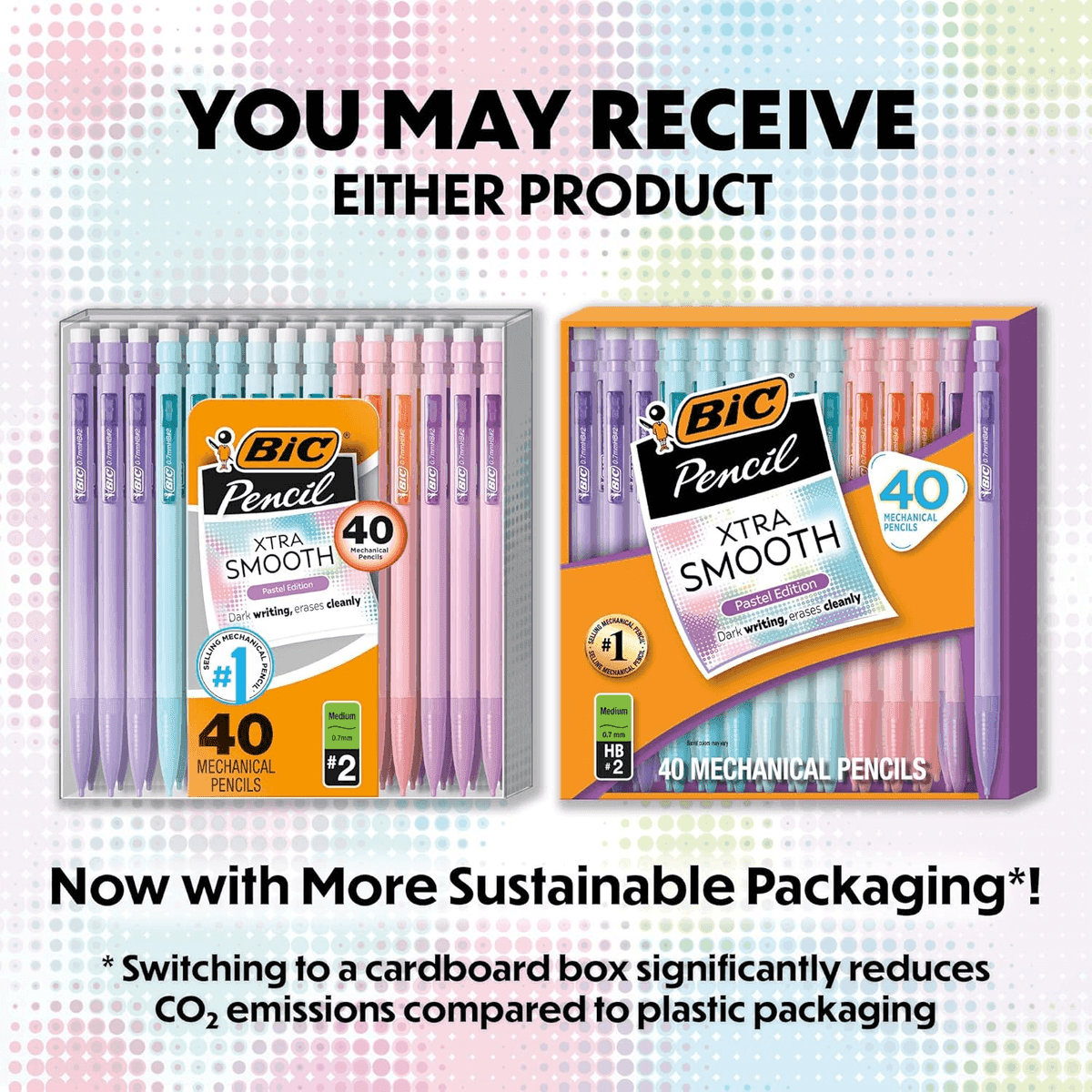 BIC Xtra-Smooth Pastel Mechanical Pencils, 40-Count image 2