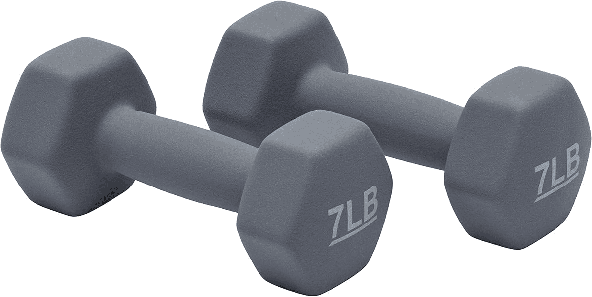 Amazon Basics 7 lb Neoprene Dumbbells - Pair