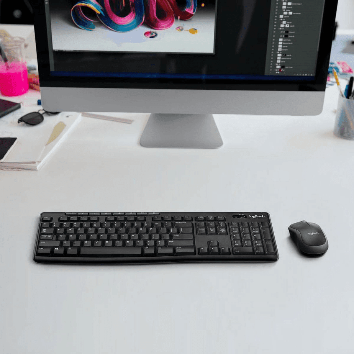 Logitech Wireless Keyboard and Mouse Combo for Windows, Black image 5