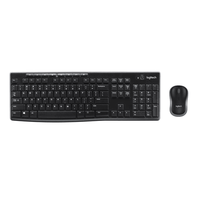 Logitech Wireless Keyboard and Mouse Combo for Windows, Black image 1