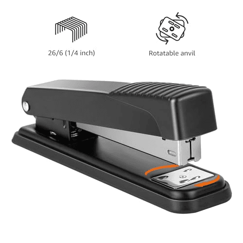 Amazon Basics Full-Strip Metal Desktop Staplers, 3-Pack image 2