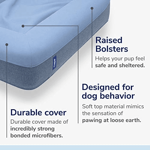 Casper Memory Foam Dog Bed, Medium, Blue image 2