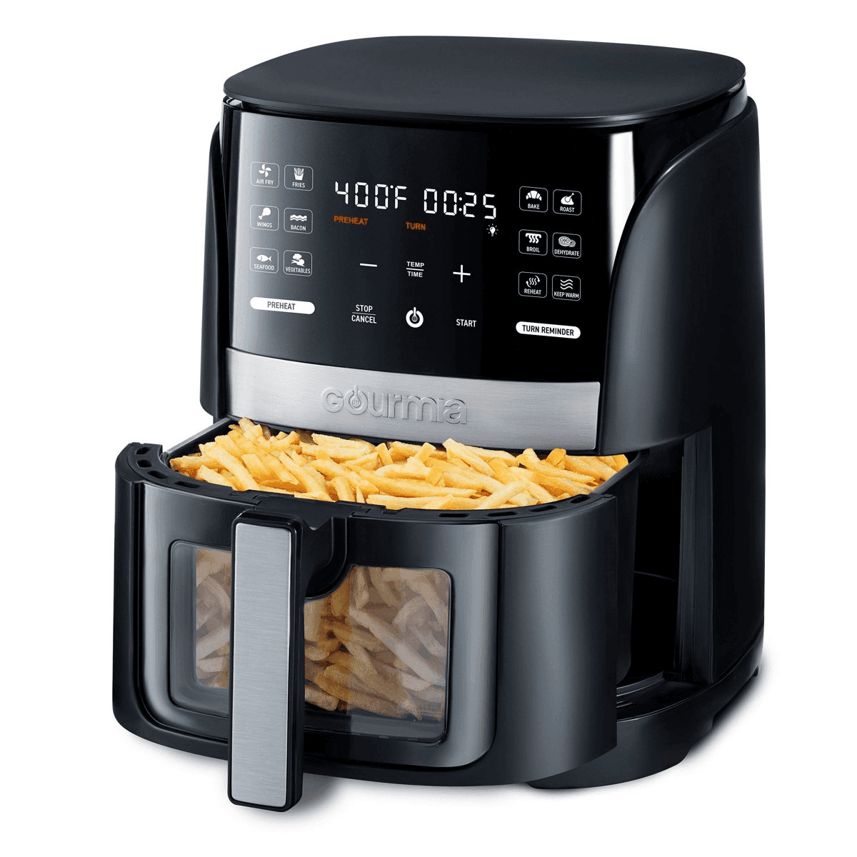 Gourmia 3-Quart Digital Air Fryer, Black/Stainless Steel image 5