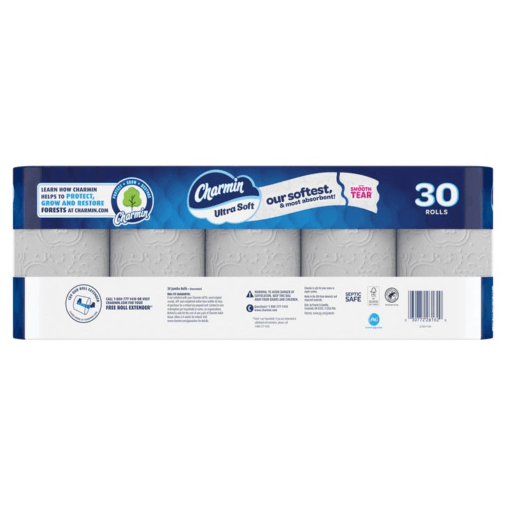 Charmin Ultra Soft Bath Tissue, 30 Rolls image 4