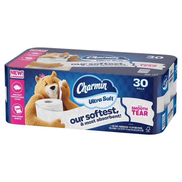 Charmin Ultra Soft Bath Tissue, 30 Rolls image 2