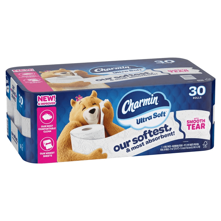 Charmin Ultra Soft Bath Tissue, 30 Rolls image 3