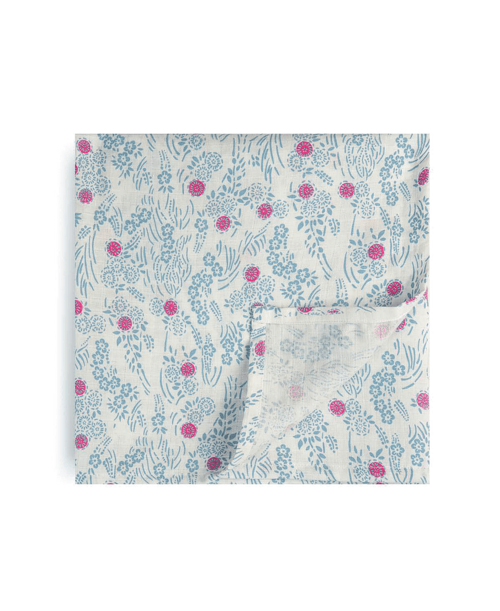 Mightly Baby Fair Trade Organic Cotton Blanket - White Blossom