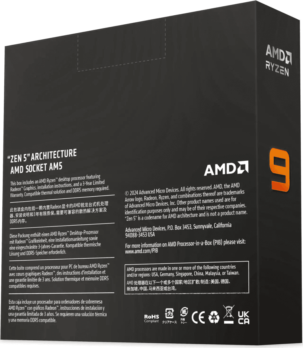 AMD Ryzen 9 9900X 12-Core Zen 5 AM5 Desktop Processor image 2
