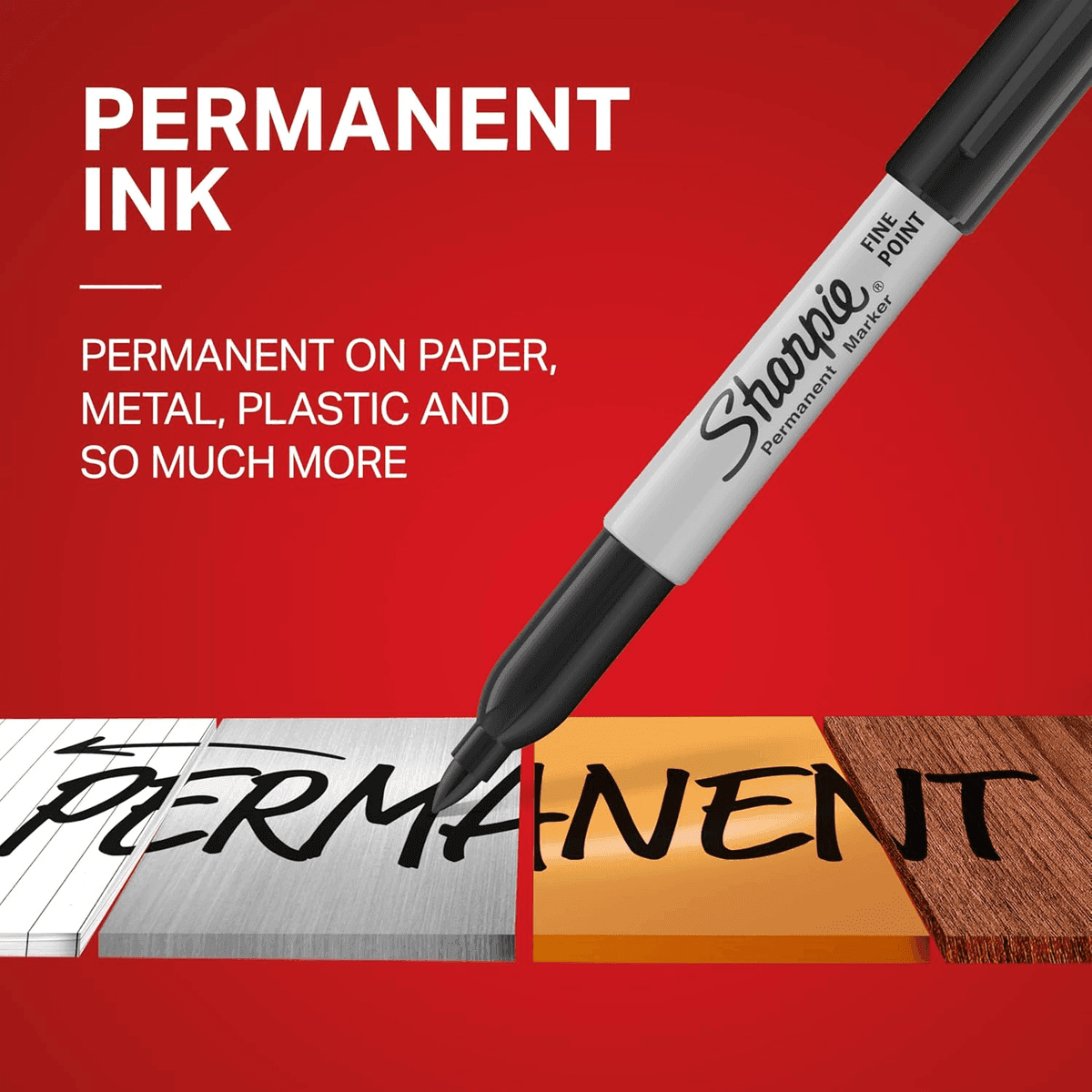 Sharpie Fine Point Black Permanent Markers, 12 Count image 2