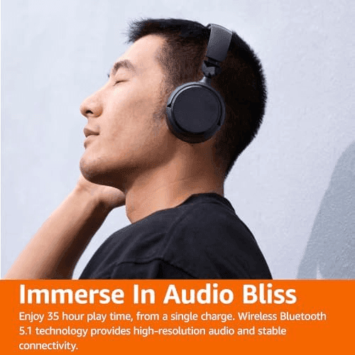 Amazon Basics Bluetooth On-Ear Headphones image 2