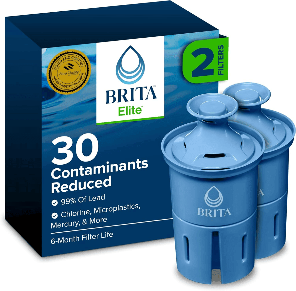 Brita Elite Water Filter Replacements, 2 Count