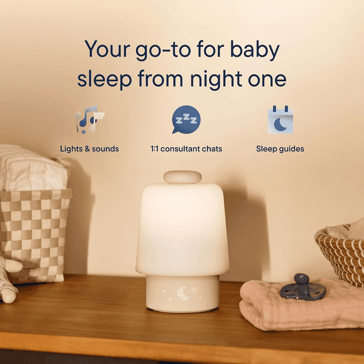 Hatch Baby Sound Machine & Night Light Routine Builder - Putty image 2