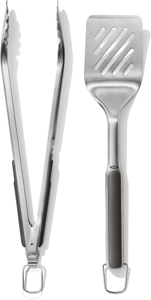 OXO Outdoor Grilling Turner and Tongs Set