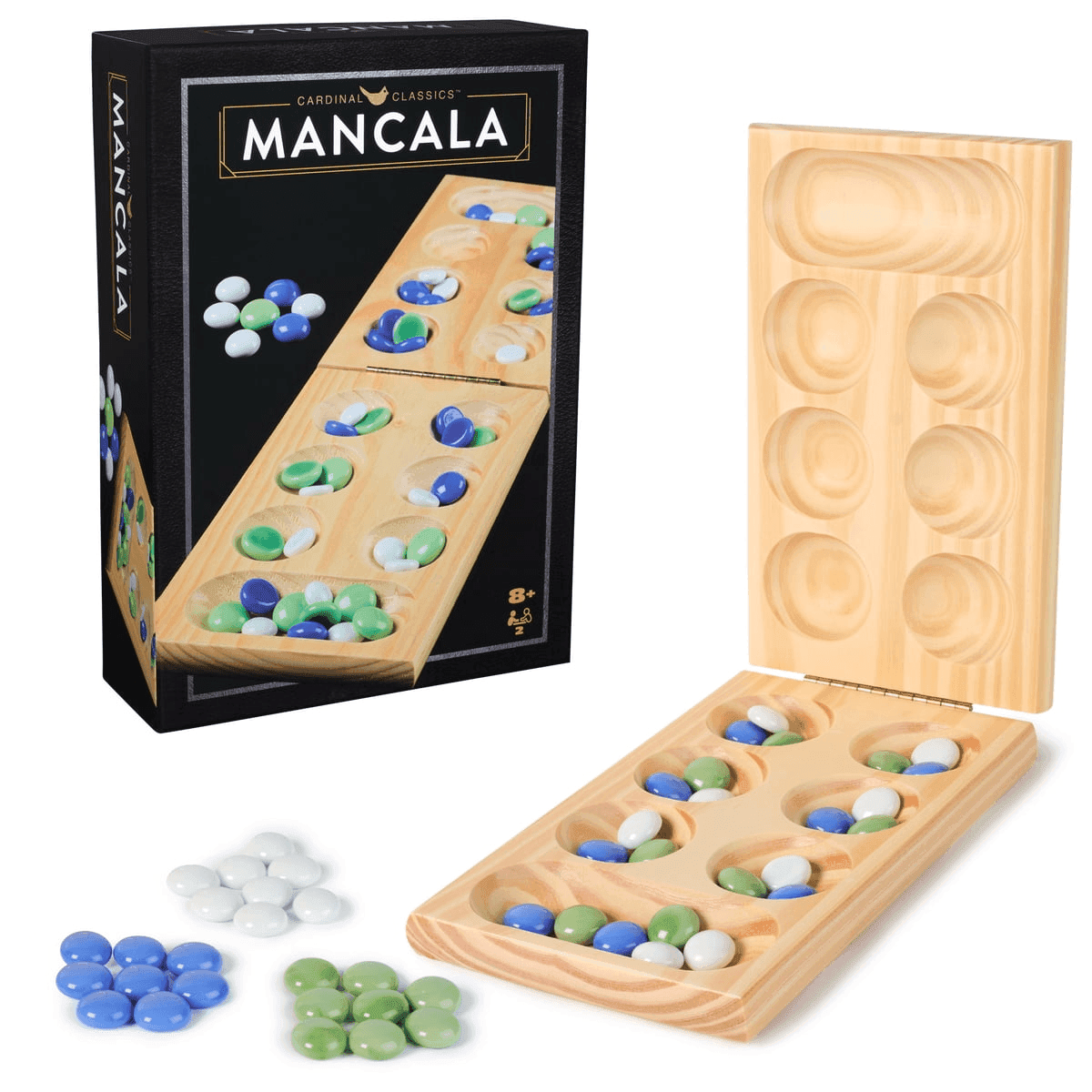 Cardinal Classics Mancala Wooden Folding Board Game