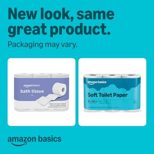 Amazon Basics 2-Ply Soft Toilet Paper, 6 XXL Rolls image 2