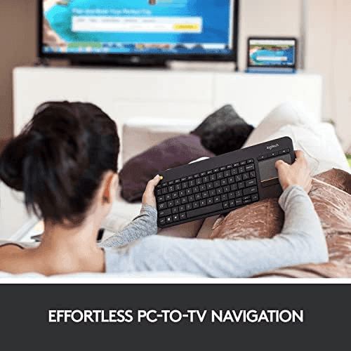 Logitech K400 Plus Wireless Touch TV Keyboard - Black image 2