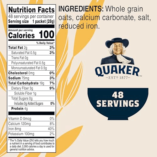 Quaker Original Instant Oatmeal, 48 Individual Packets image 2