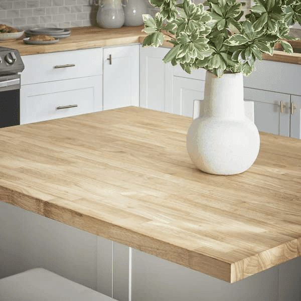 Hampton Bay 8 ft. Unfinished Hevea Butcher Block Countertop image 2