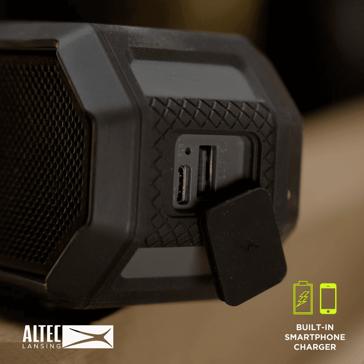 Altec Lansing Hydra Jolt 2.0 Everything Proof Bluetooth Speaker, Black image 4