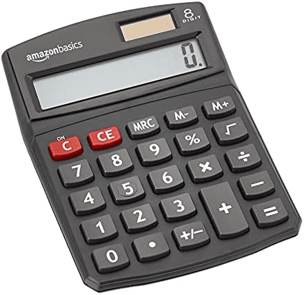 Amazon Basics 8-Digit Desktop Calculator - Black image 2