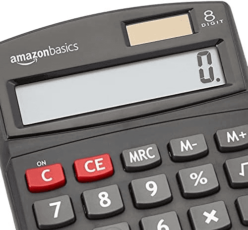 Amazon Basics 8-Digit Desktop Calculator - Black image 3