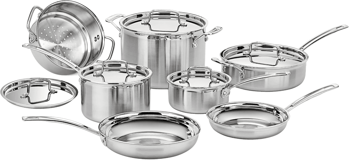 Cuisinart MultiClad Pro 12-Piece Stainless Steel Cookware Set