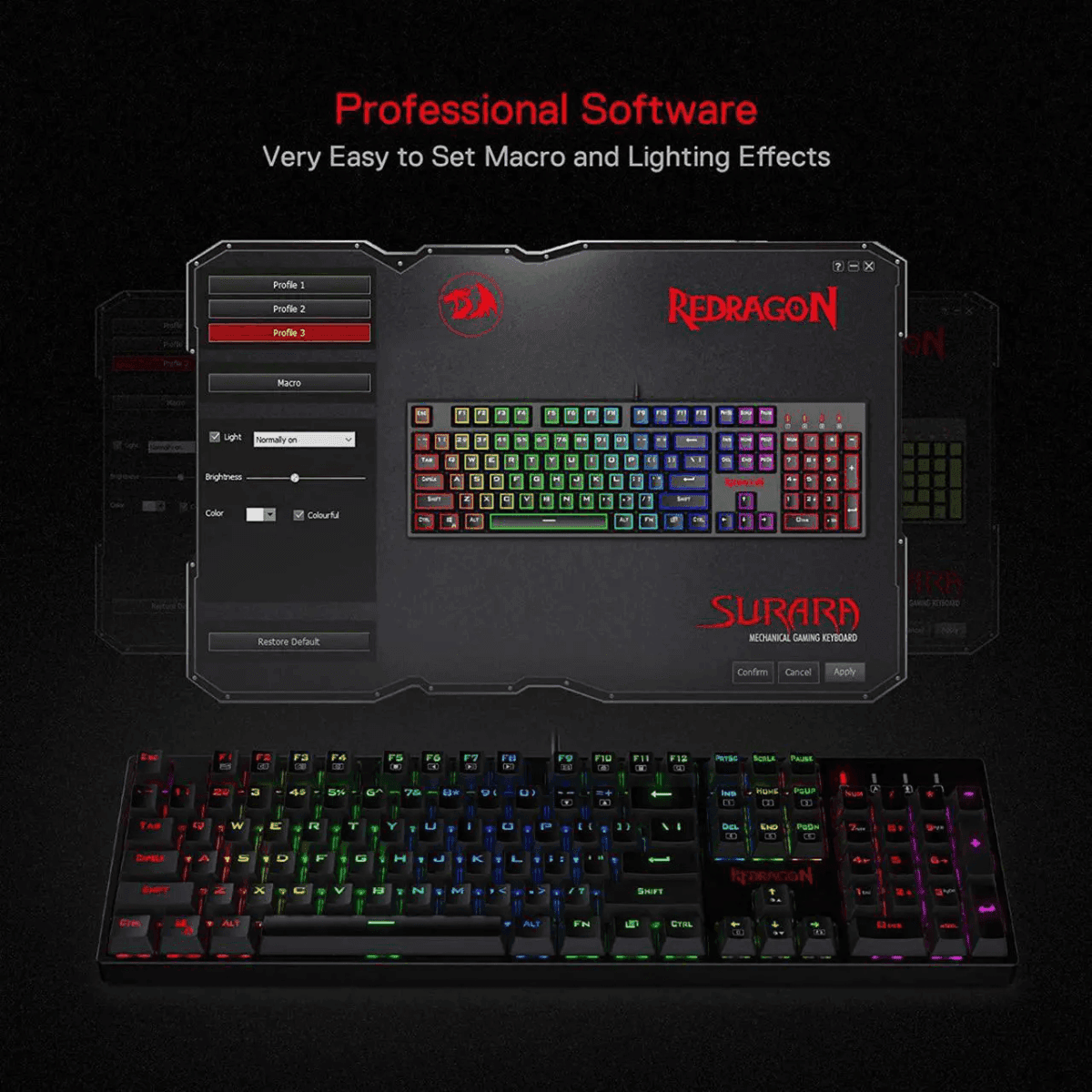 Redragon K582 SURARA RGB Mechanical Gaming Keyboard image 4